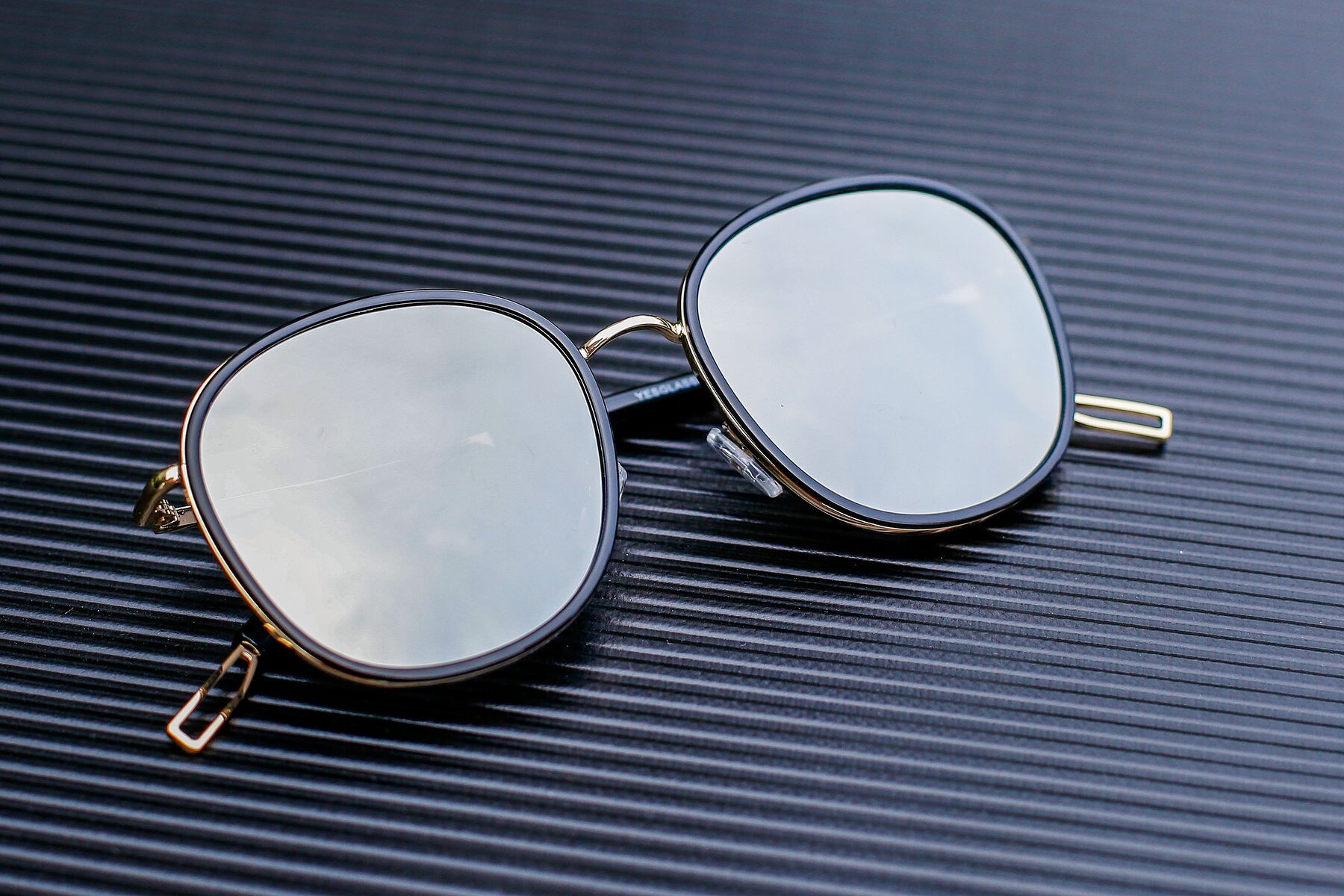 Women's lifestyle photography #1 of 12117 in Black-Gold with Silver Mirrored TAC Lenses