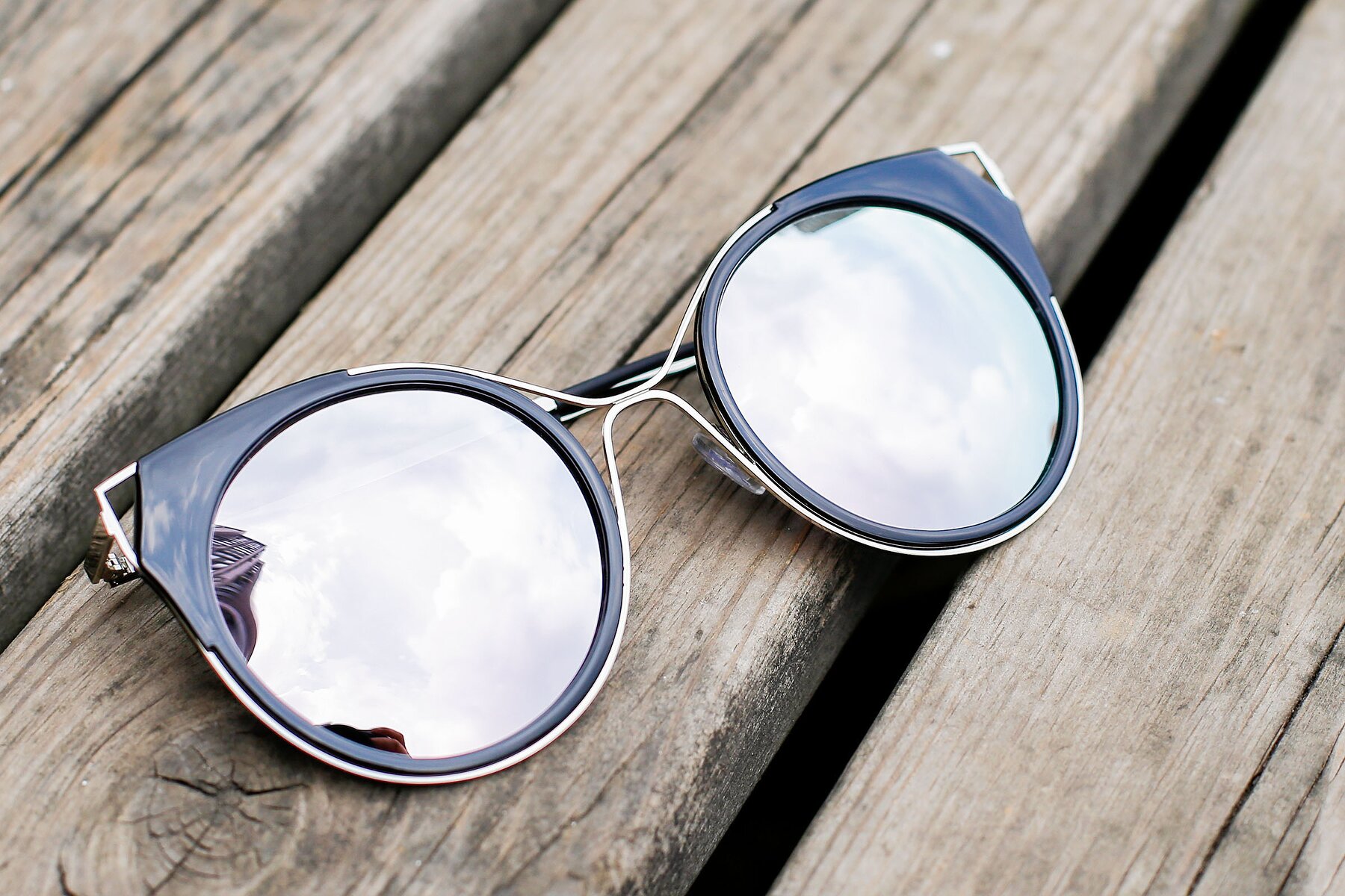Women's lifestyle photography #1 of 1833 in Black-Silver with Silver Mirrored TAC Lenses